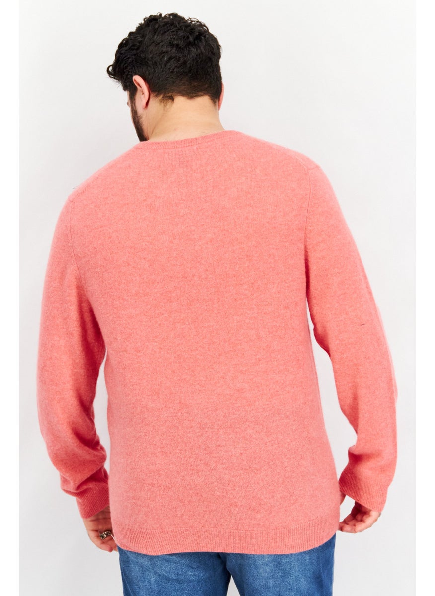 Club Room - Men Crew Neck Knitted Long Sleeve Sweaters, Pink - Image 1