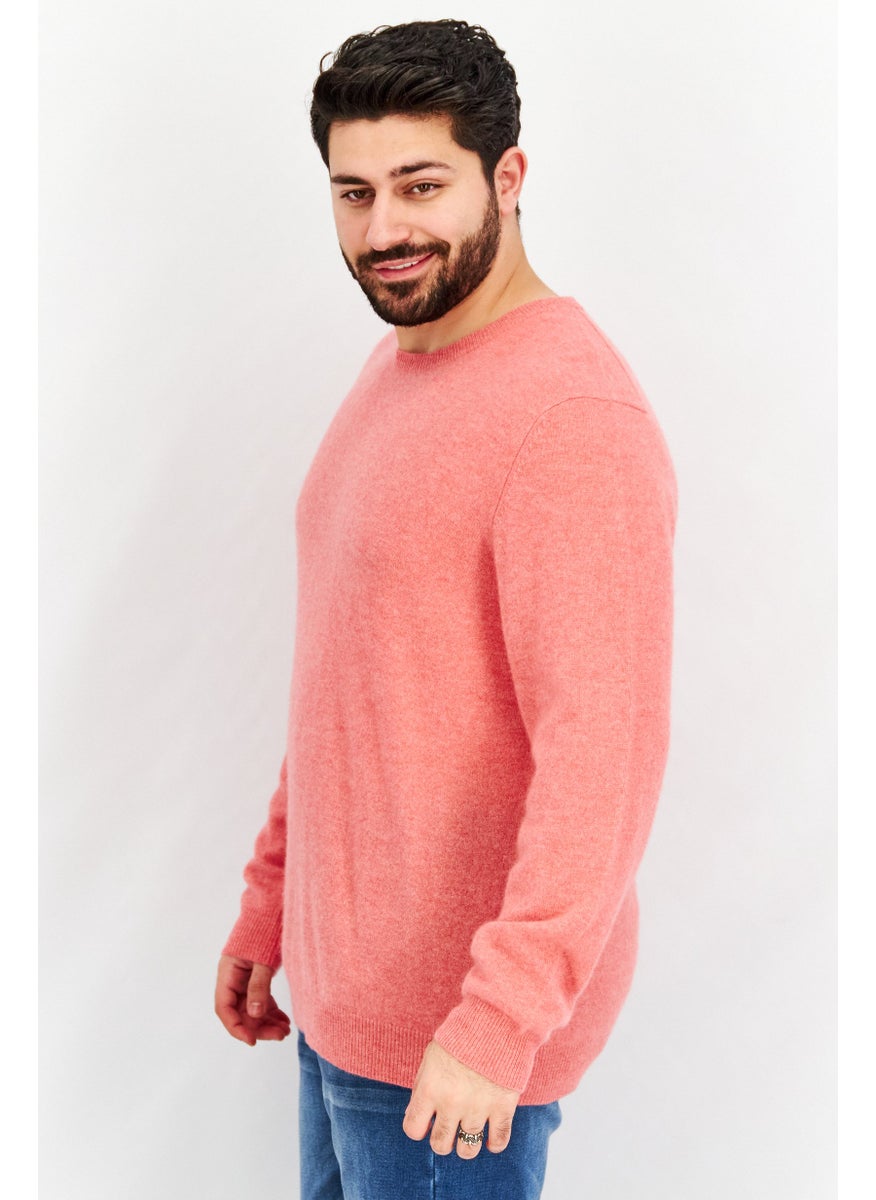 Club Room - Men Crew Neck Knitted Long Sleeve Sweaters, Pink - Image 1