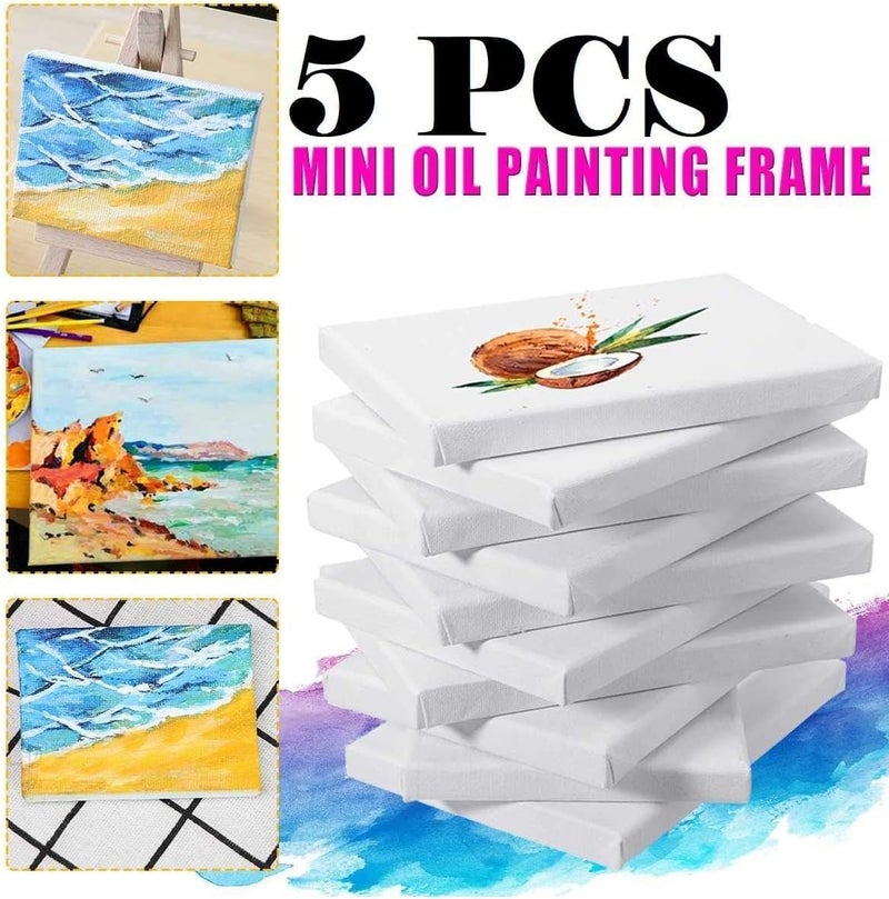 ARS Stretchable Blank Art Boards Set, 5 Pieces, White,CANVAS 20x30 cm - Image 3