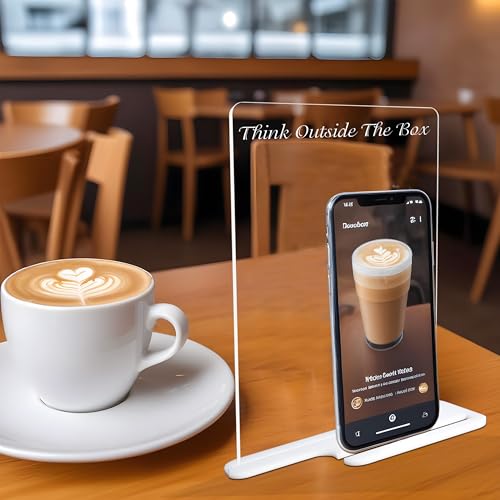 True Flair Trueflair Acrylic Board For Desk (24x16 CM)| Best Planner & Organiser For Enhancing Productivity | White Acrylic Base With Slot For Phone | Including Dry Erase Marker (Think Outside The Box, Design 2) - Image 3