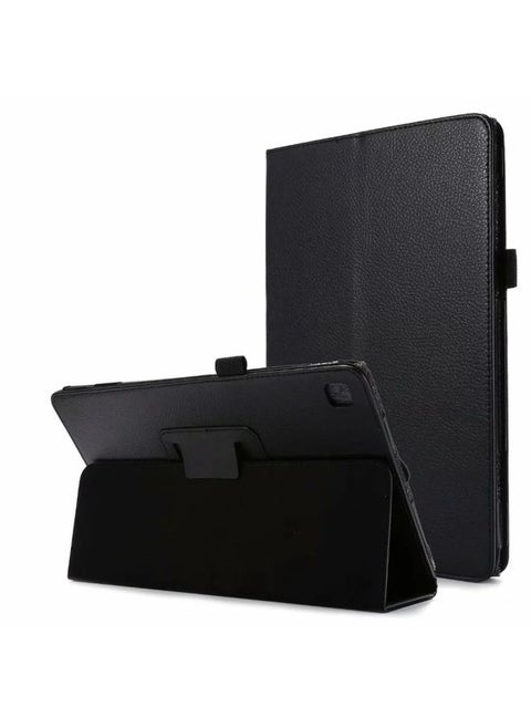 Case Cover For Samsung Galaxy Tab A7 10.4 2020 T500 Litchi Texture Horizontal Flip Solid Color Leather Case with Holder Black