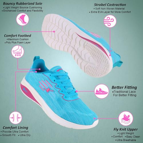 SPARX Womens Shoes 9045, SEA GRN Magenta, 0006 - Image 3
