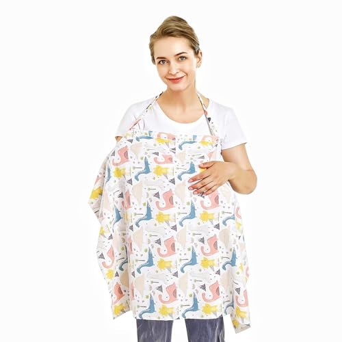 Sunkizzrs® Cotton 360° Nursing Covers for Breastfeeding —Feeding Cover Breastfeeding Mother —Feeding Covers for Nursing Mom —Feeding Scarf Breastfeeding with Mosquito Net for Baby Stroller - Image 1