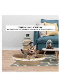 NNC PETS Cat scratching boards for indoor cats and kittens, 2pcs Corrugated paper scratching boards with Catnips and Decorative designs, Stress relief cat scratching toys, Protect your furniture (49 cm)  - Image 4