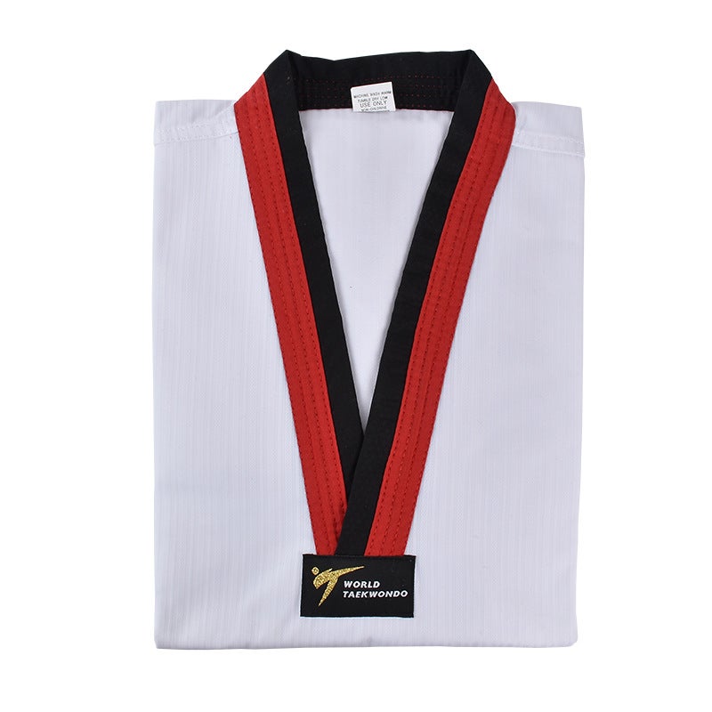 Generic Adult childrens taekwondo clothing wholesale White Road clothing trainee training competition Road clothing long sleeve clothing White 