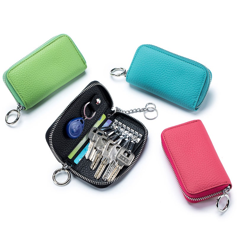 2023 New Genuine Leather Key Bag Women'S Fashion Card Bag Key Bag Two-In-One Multifunctional Home Key Bag Universal - Image 3