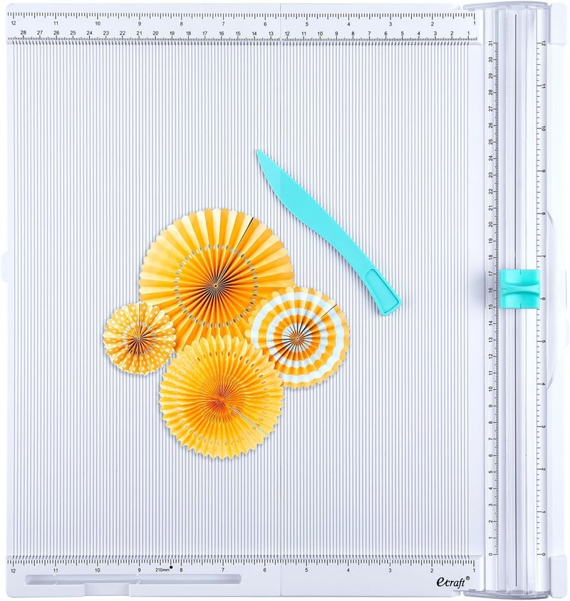 Ecraft Paper trimmer Scoring Board: 12 x12 inch craft paper cutter - folding & Scorer for cover of book & Gift box and Photo etc - Image 1