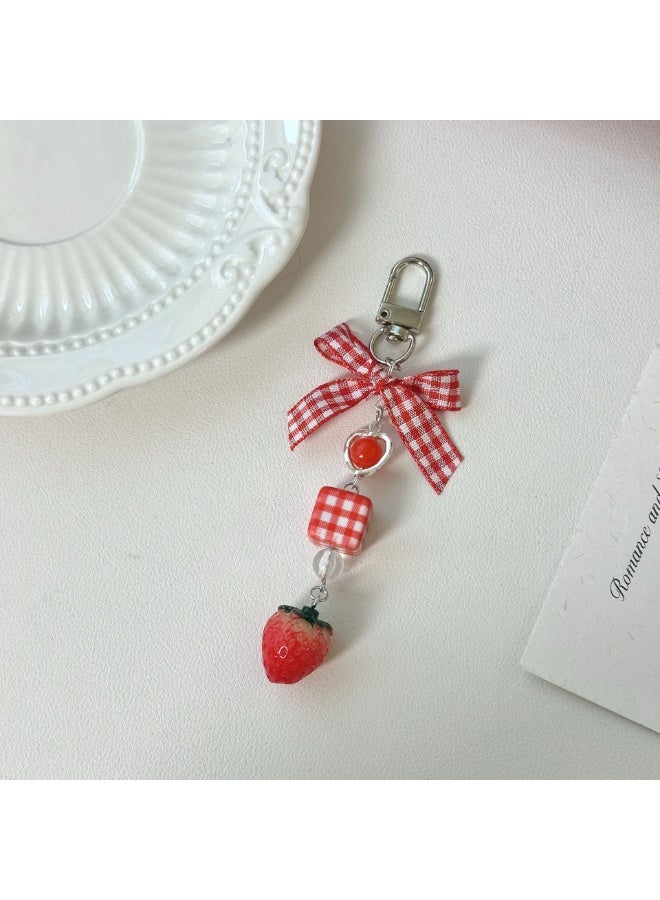 NIBEMINENT Beaded Phone Lanyard, Anti Lost Removable Wrist Strap, Adorable And Sweet Bracelet Pendant, Phone Keychain Lanyard