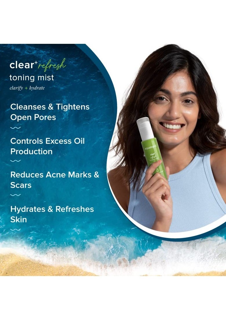 Aqualogica - Aqualogica Face Toner Clear Refresh Toning Mist with Green Tea Hyaluronic Acid Salicylic Acid 100ml - Image 1