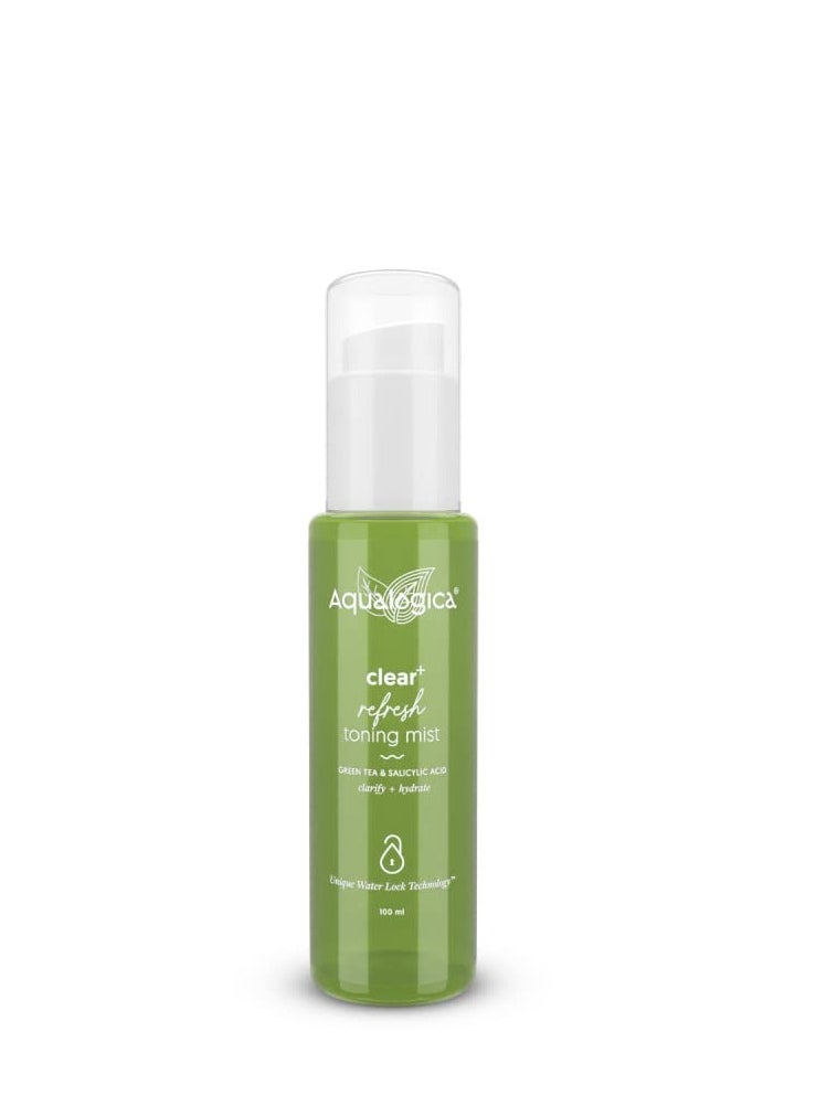 Aqualogica - Aqualogica Face Toner Clear Refresh Toning Mist with Green Tea Hyaluronic Acid Salicylic Acid 100ml - Image 1