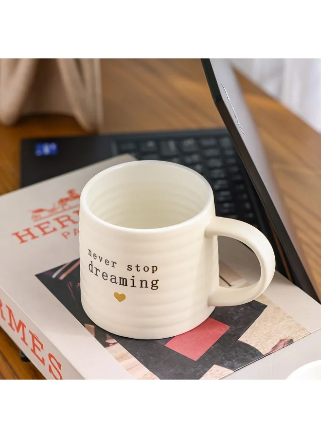 دانوب هوم Danube Home Danube Essential 2-Piece New Bone China Mug Set Elegant Durable Perfect For Everyday Use And Gifting 8.6X9.6X8.6Cm 370Ml