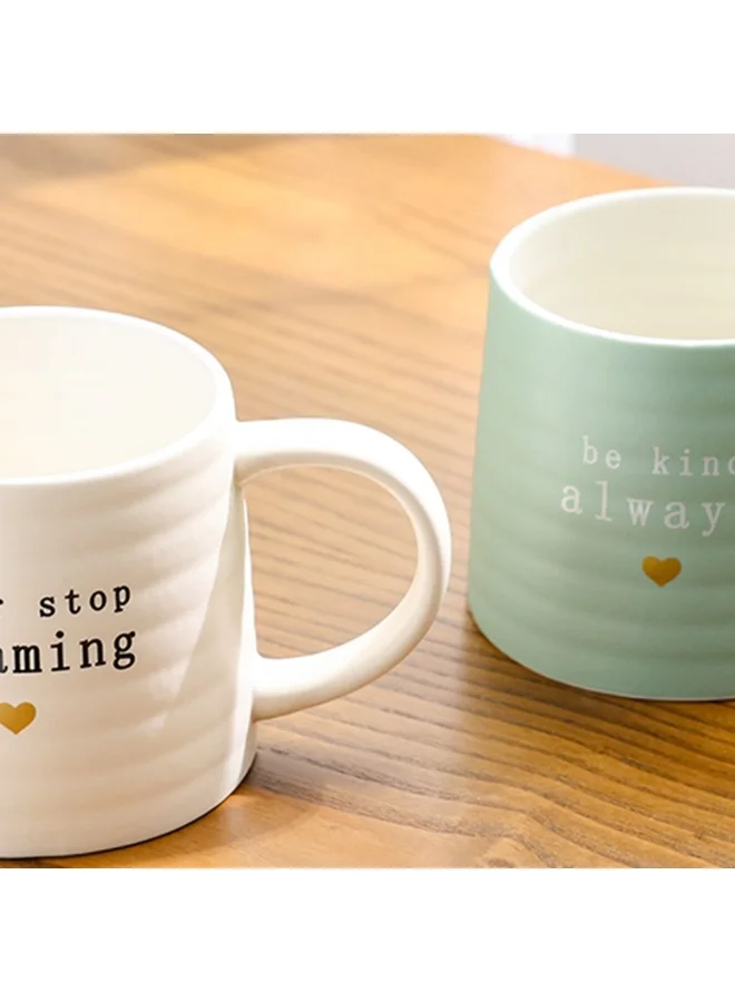 دانوب هوم Danube Home Danube Essential 2-Piece New Bone China Mug Set Elegant Durable Perfect For Everyday Use And Gifting 8.6X9.6X8.6Cm 370Ml