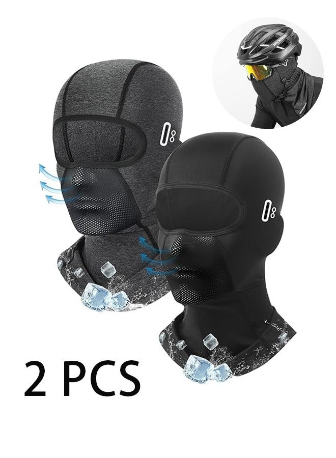 Photon Balaclava Face Mask with Glasses Holes for Men Women,  Summer Cooling Shiesty Mask,  Sun UV Protection for Motorcycle Ski Work (2 Pcs) - Image 1