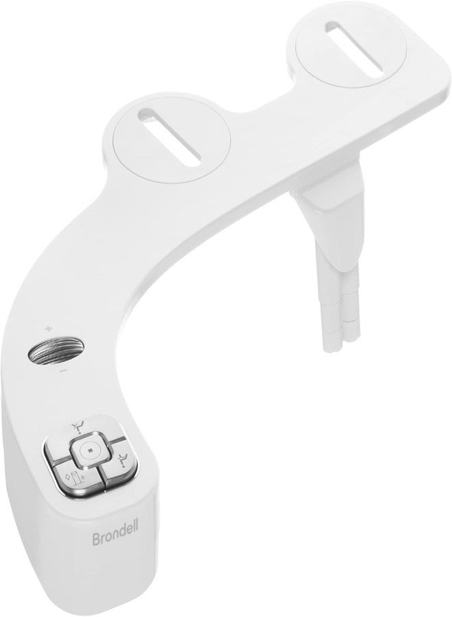 Brondell FSP-250 FreshSpa Thinline Precision Essential Bidet Attachment for Toilet Seats with Adjustable Water Pressure, Side Arm Control, Thin Profile, White (Dual Nozzles) - Image 1