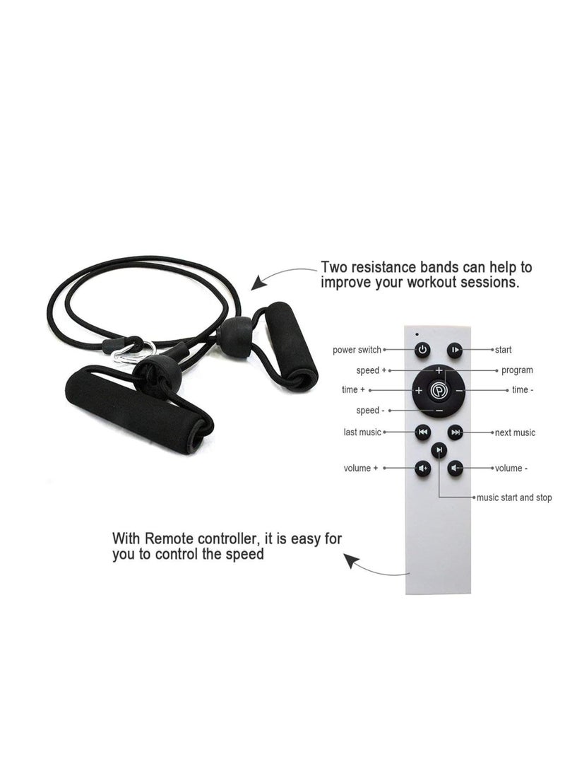 الكوتش جهاز تدليك الجسم مع سلك طاقة مع شريط مقاومة وجهاز تحكم عن بعد للياقة البدنية وفقدان الوزن 99 مستوى من معدات الصالة الرياضية المنزلية مع بلوتو، أقصى تحميل 330 رطلاً - Image 4