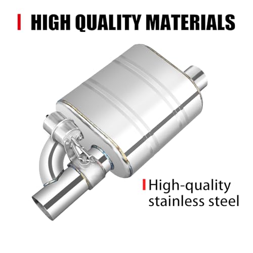 peastorm 2.5 Inch Valved Muffler Exhaust Cutout with Muffler Cat Back Exhaust System Kit (2pcs) - Image 5