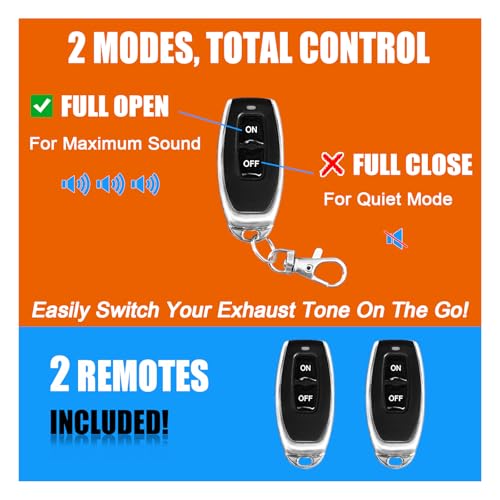 peastorm 2.5 Inch Valved Muffler Exhaust Cutout with Muffler Cat Back Exhaust System Kit (2pcs) - Image 4