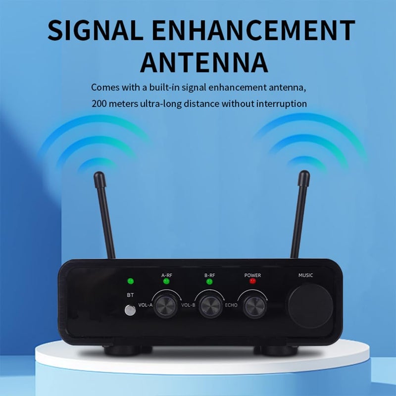 Yamnweo S-88 Wireless Karaoke Microphone with Fiber Optic Input - UHF Singing Mic for TV, Speaker, Amplifier, DSP Anti-Howling, 200m Range, Type-C Power Supply, Compatible with Multiple Karaoke Apps - Image 4