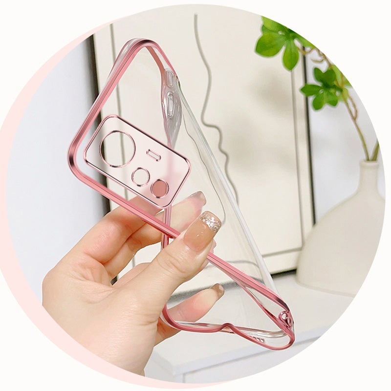 BURAQ Case Cover For Xiaomi 12T Pro Plated Gradient Glitter Round Holder TPU Phone Case(Black) - Image 5