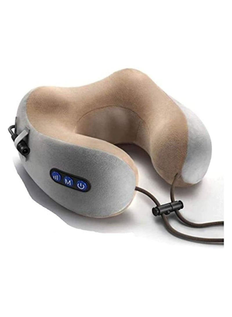 Rechargeable U Shaped Cervical Massage Pillow Neck Massager Vibration Neck Massage Pillow, Multifunctional Shoulder and Neck Electric Massager for Relax Muscles Fatigue - Image 1