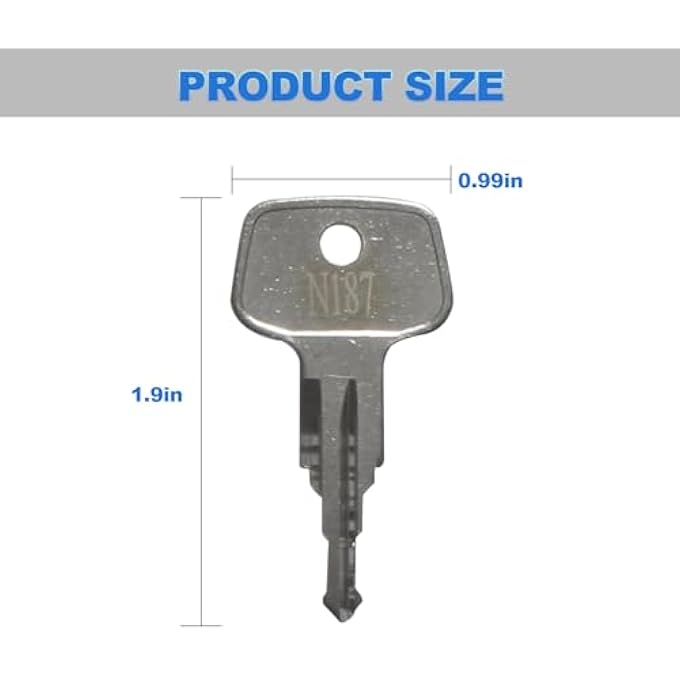 rayihni N187 Key Replacement (2 Pcs) for Thule Ski,Cargo Box,Roof,Crossbars and Carrier Racks Code N187 - Image 3