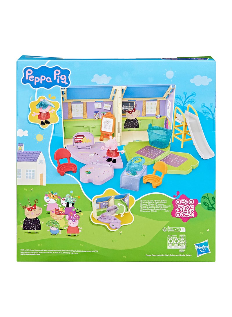 Peppa Pig Peppa's Pop-Open Playgroup Playset with Figure, Preschool Toys for 3 Year Old Girls and Boys and Up  - Image 2