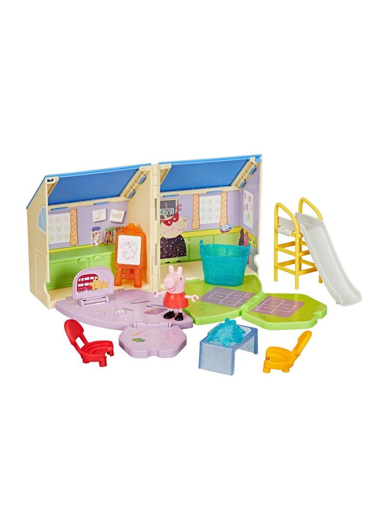 Peppa Pig Peppa's Pop-Open Playgroup Playset with Figure, Preschool Toys for 3 Year Old Girls and Boys and Up  - Image 3
