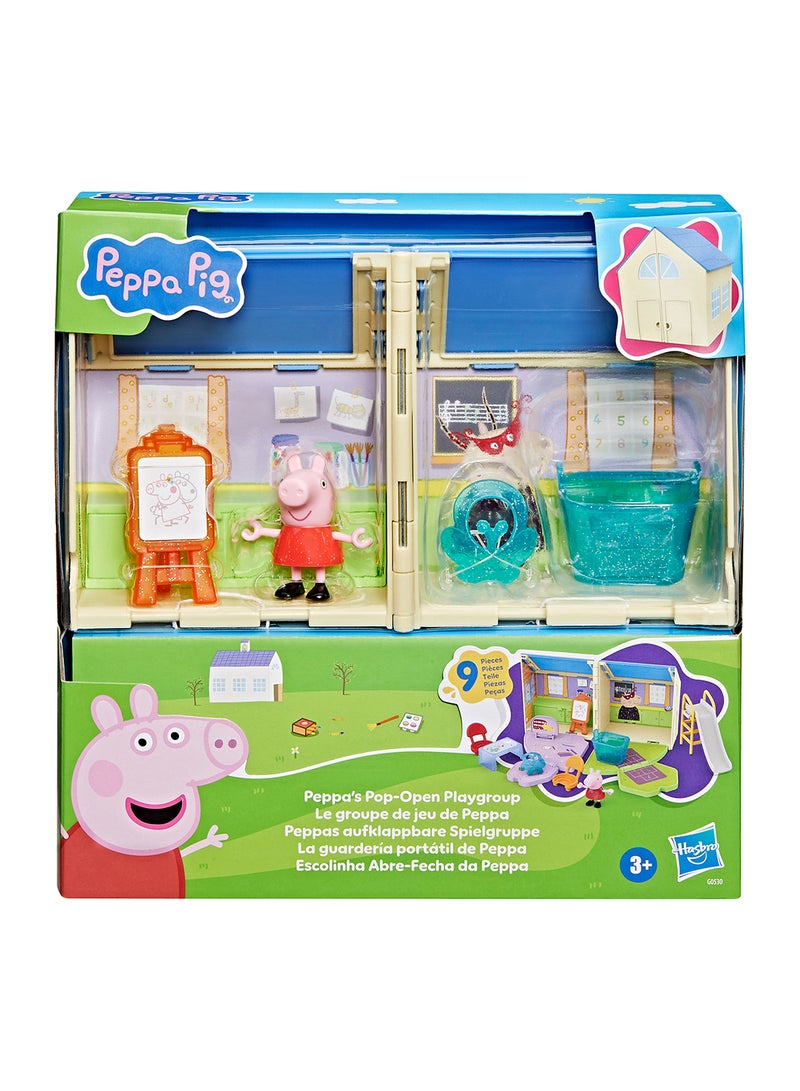 Peppa Pig Peppa's Pop-Open Playgroup Playset with Figure, Preschool Toys for 3 Year Old Girls and Boys and Up  - Image 1