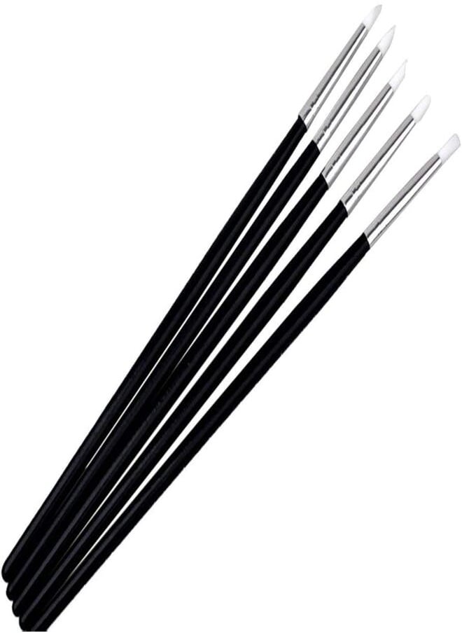 deziine DEZIINE® 5Pcs Black White DIY Soft Silicone Rubber Shapers Polymer Clay Sculpting Fimo Modelling Tools 