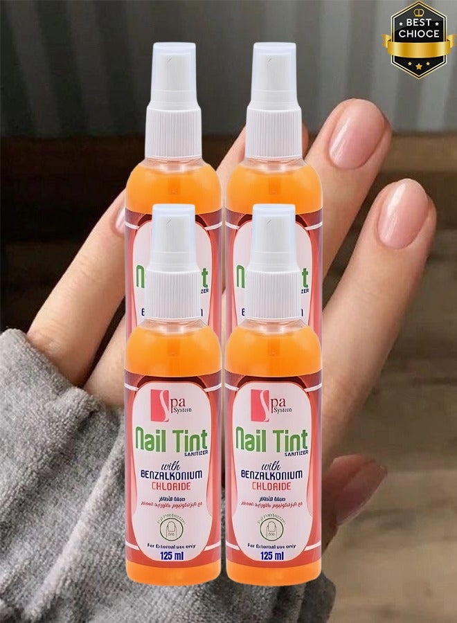 Spa System 4 Pieces Nail Tint With Benzalkonium Chloride 125ml - Image 1