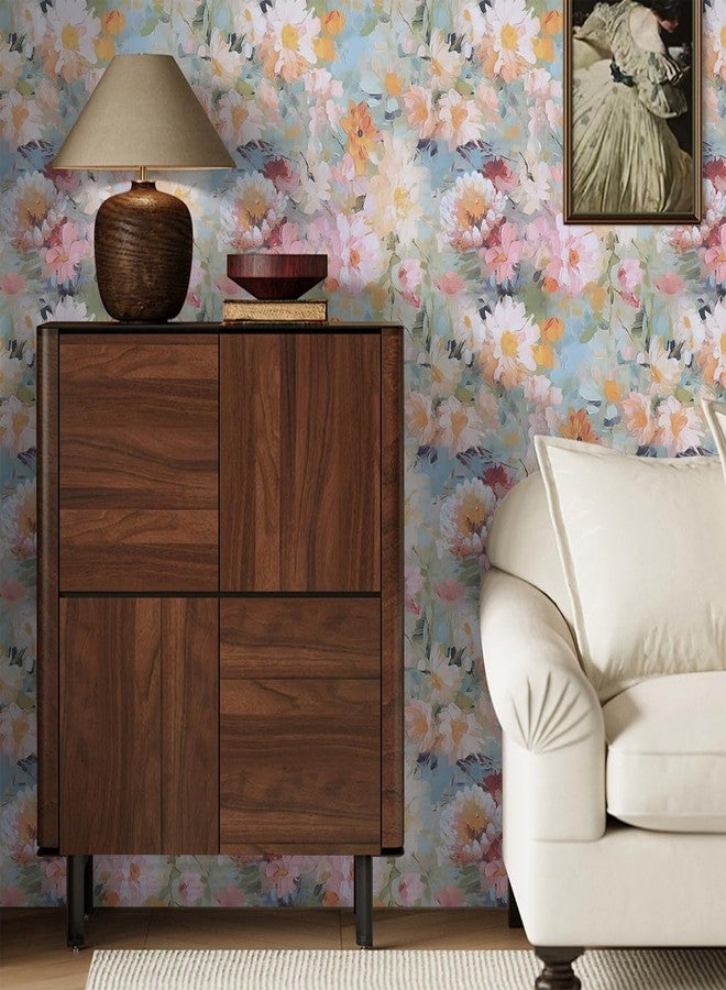 TAOGIFT Peel and Stick Decorative Colorful Floral Thick Shelf Liner Contact Paper for Cabinets Dresser Drawer Furniture Window Wall Paper Sticker 17.7x117 Inches - Image 4