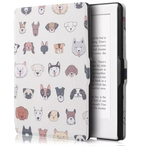 MOCA Case for Kindle Paperwhite 12th Gen 7" (2024) & Kindle Colorsoft 7" (2025), Slim PU Leather Cover with Auto Wake/Sleep, Magnetic Closure, Lightweight (Dogs) - Image 1