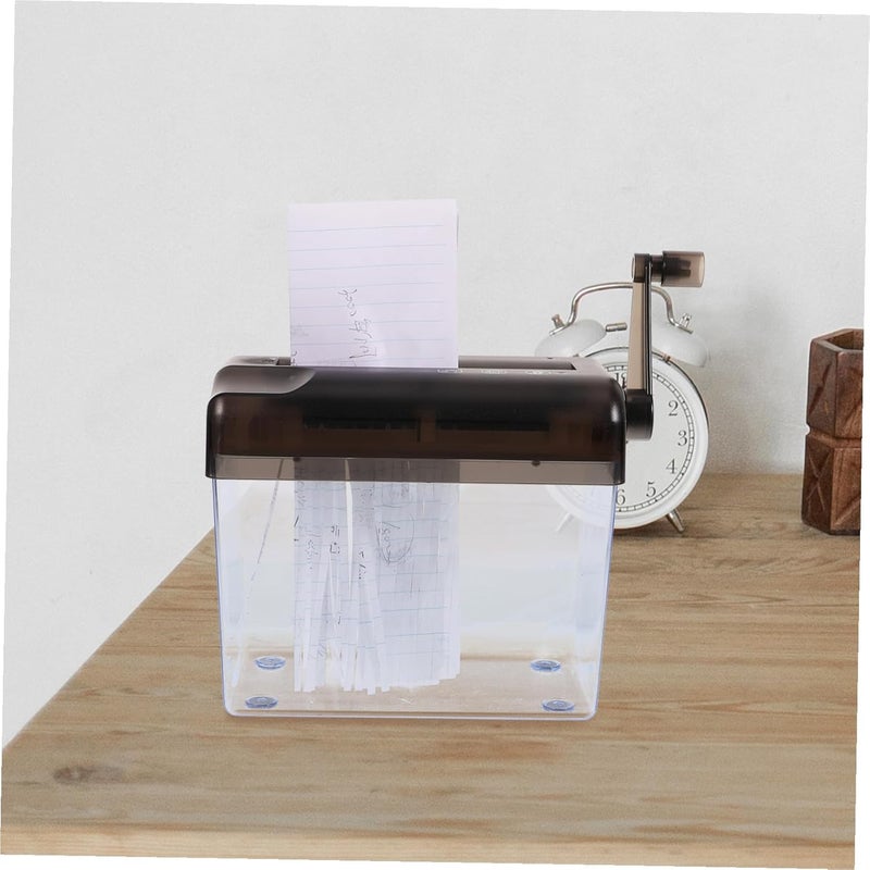 Compact Manual Paper Shredder Portable Small Desktop Cutter for Home Office Use Lightweight Hand Crank Design for Secure Document Protection - Image 5