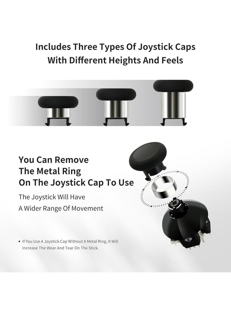 GuliKit TMR 720° Adjustable Tension Electromagnetic Joystick Replacement Kit for PS5 DualSense/DualSense Edge Controller, Anti-Slip Joystick Repair Unit with 3 Pairs of Joystick Covers (Soldering Required) - Image 5