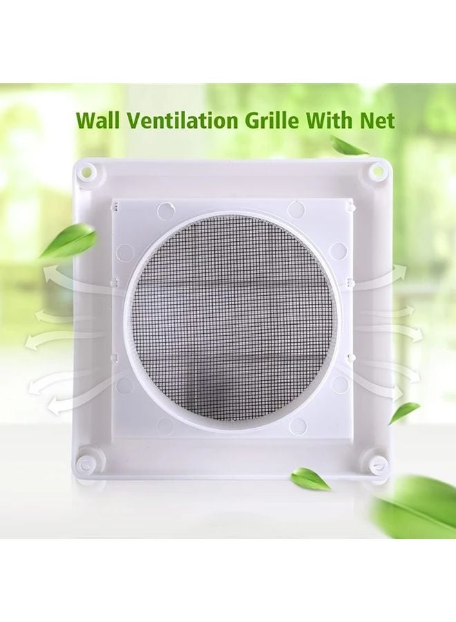 Durable Plastic Ventilation Cover With Mesh Screen Wall Mounted 5 98x5 98 Inch Size - Image 2