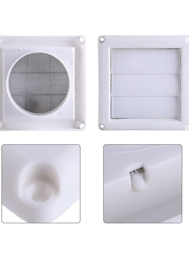 Durable Plastic Ventilation Cover With Mesh Screen Wall Mounted 5 98x5 98 Inch Size - Image 3