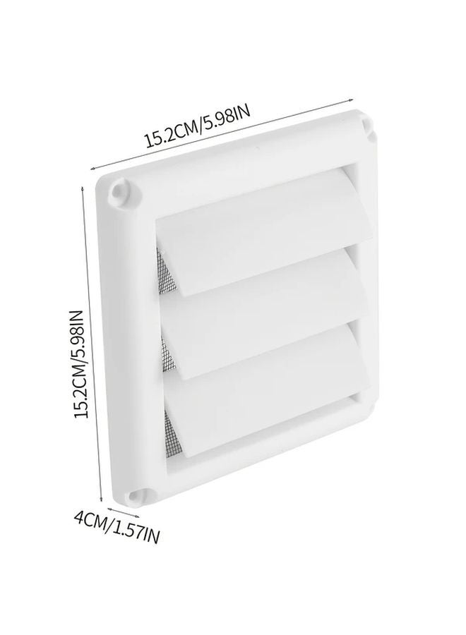 Durable Plastic Ventilation Cover With Mesh Screen Wall Mounted 5 98x5 98 Inch Size - Image 4