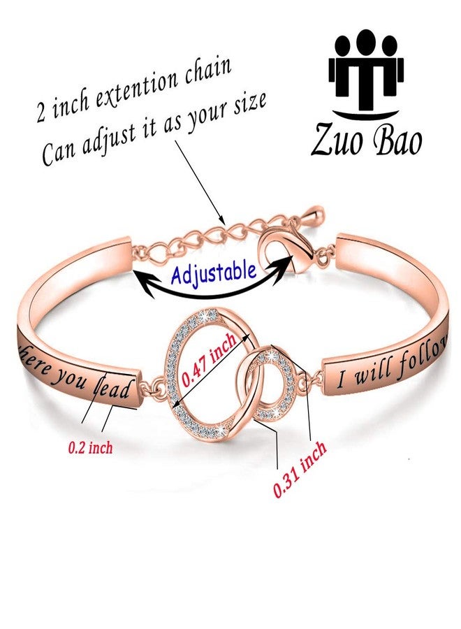 Zuo Bao Mother Jewelry Where You Lead I Will Follow Bracelet Best Friend Gift (Where you lead RG) - Image 2