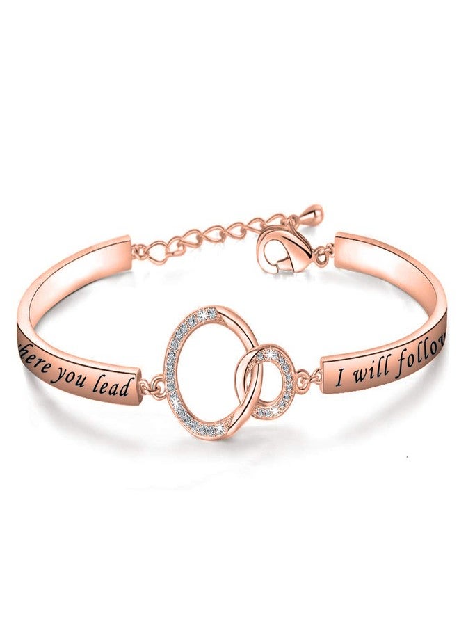 Zuo Bao Mother Jewelry Where You Lead I Will Follow Bracelet Best Friend Gift (Where you lead RG) - Image 1