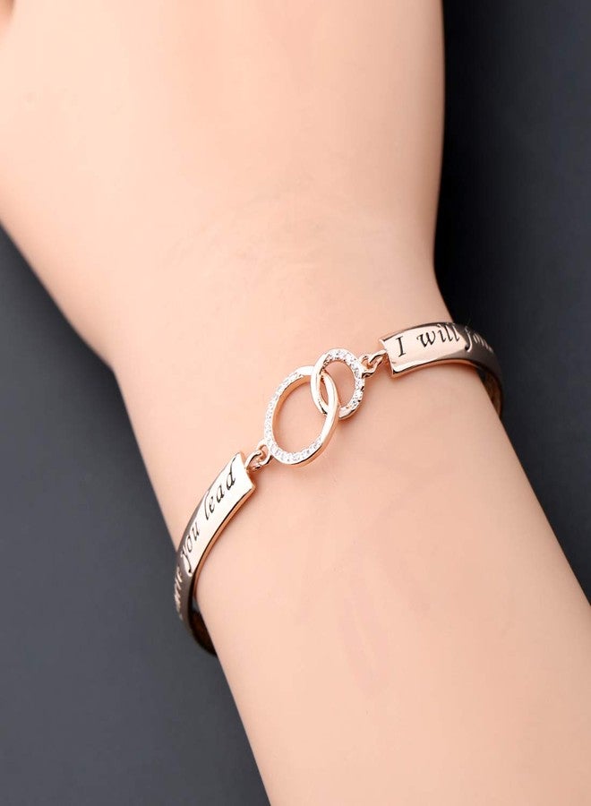 Zuo Bao Mother Jewelry Where You Lead I Will Follow Bracelet Best Friend Gift (Where you lead RG) - Image 3