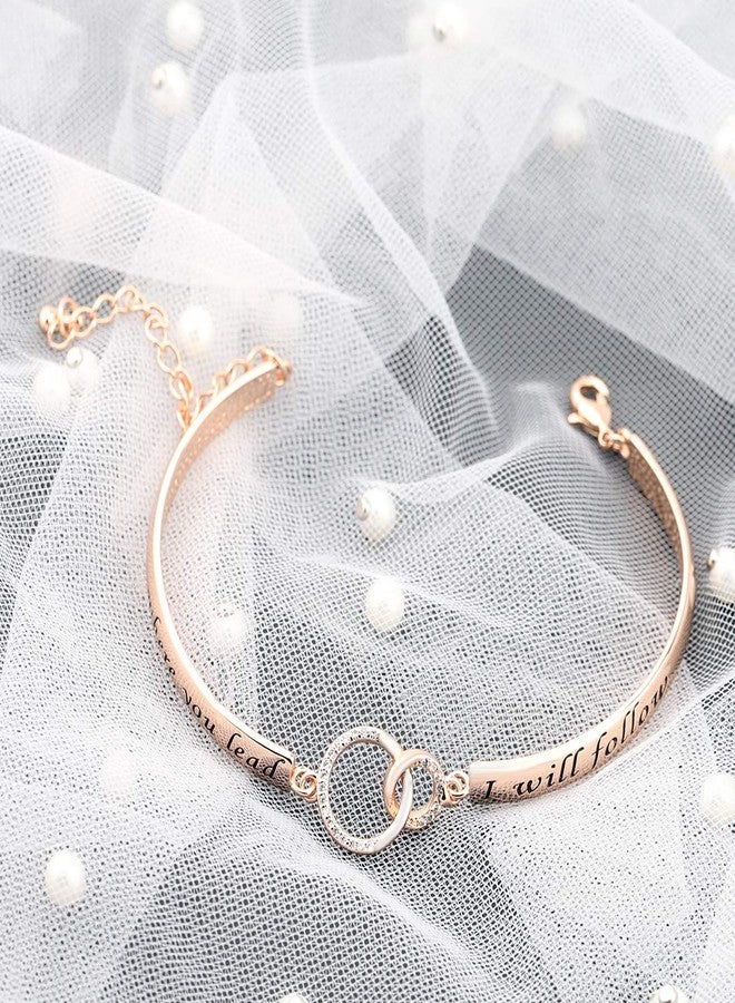 Zuo Bao Mother Jewelry Where You Lead I Will Follow Bracelet Best Friend Gift (Where you lead RG) - Image 4