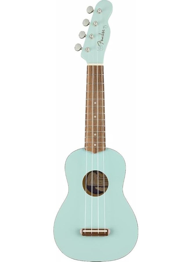 Fender Venice Soprano Ukulele, Daphne Blue - Image 1