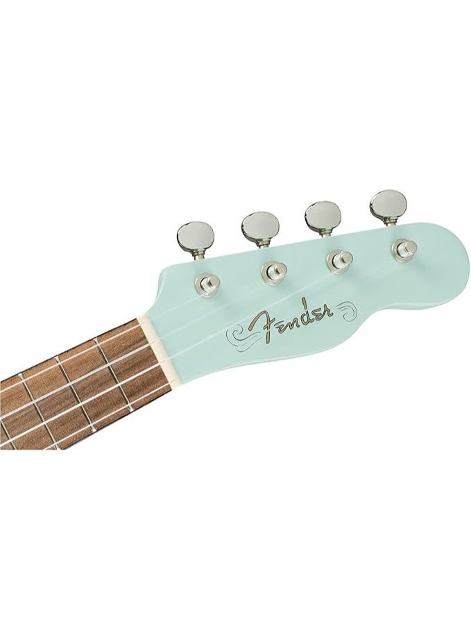 Fender Venice Soprano Ukulele, Daphne Blue - Image 5