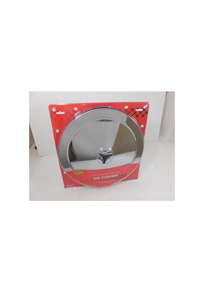 Racing Power Company R8000 14" x 3" Chrome Plain Flat Base Air Cleaner Set - Image 5