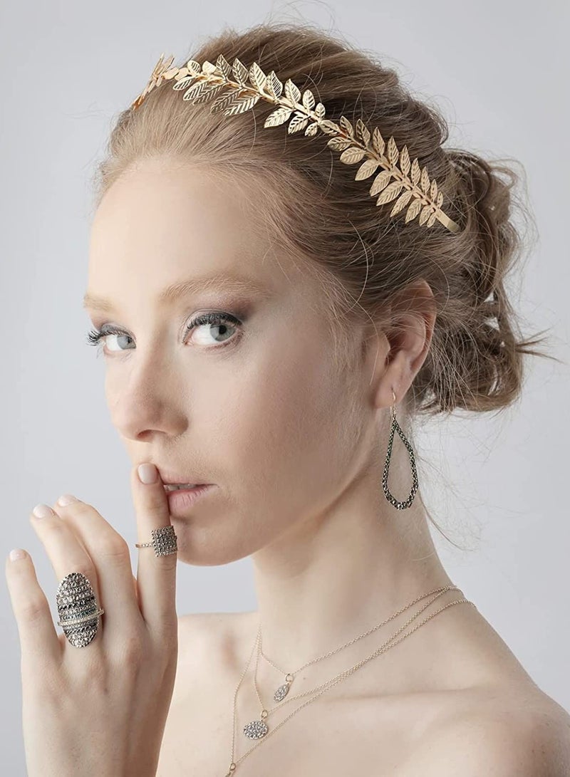 ORiTi 8 PCS Headbands Gold Pearls Metal Butterfly Flower Bridal Wedding Hair Accessories for Women Gift - Image 5