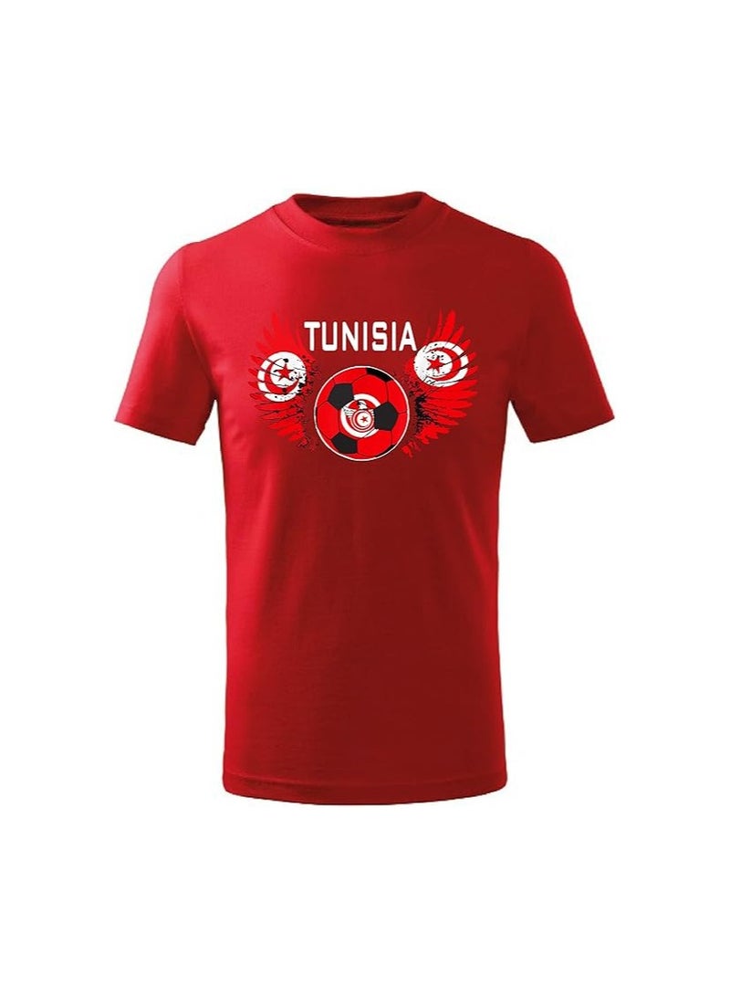 PRINTSHOP4ME Tunisia Football Team World Fans printed T shirts Supporting The Team Football Team Jersey T shirts For Men | Women | Kids to win the cup - Image 1