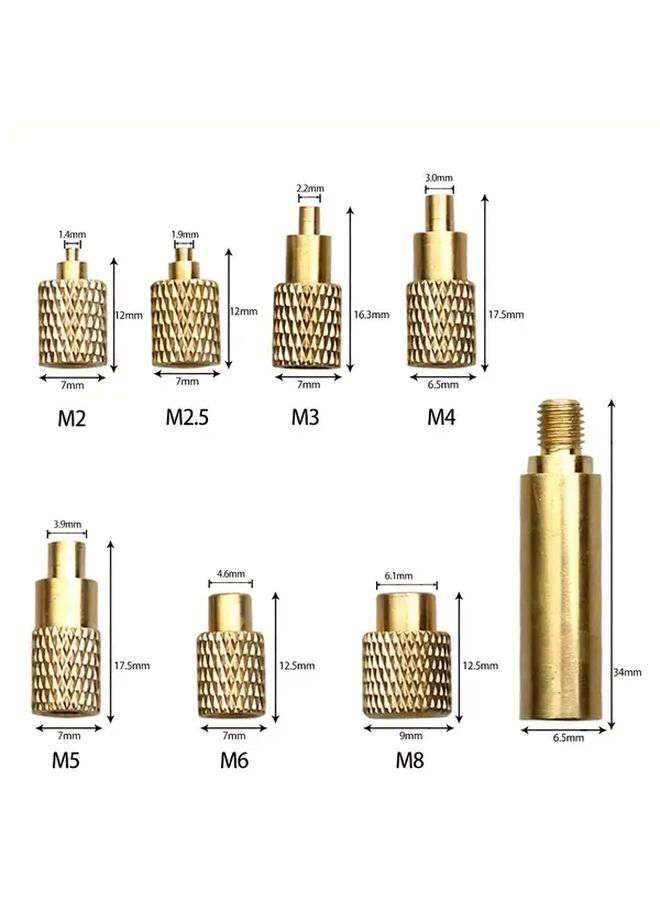 T12 Heater With Tips Hot Melt Brass Knurled Nut Insertion Tip Adapter Kit M2 M3 M4 M5 M6 M8 - Image 5