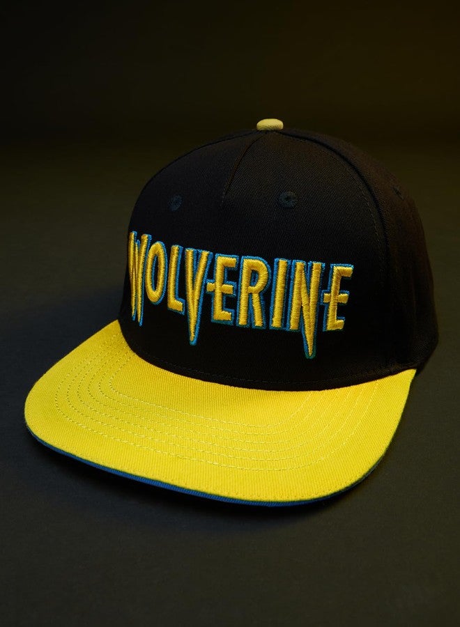 The Souled Store Snapback: Wolverine Unisex Black Embroidered Free Size Coton Flat Brim Snapback Caps - Image 4