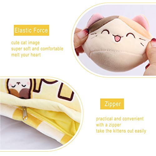 REFAHB Cute Plush Pillow Throw Pillow Removable Stuffed Animal Toys Creative Gifts for Girls (Kitten) - Image 3