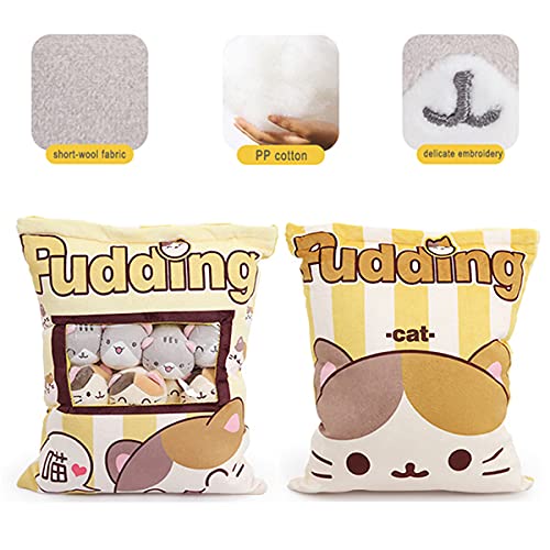 REFAHB Cute Plush Pillow Throw Pillow Removable Stuffed Animal Toys Creative Gifts for Girls (Kitten) - Image 2